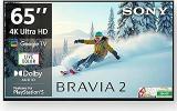Sony 65 Inch (164 Cm) BRAVIA 2 Google K 65S25B (Black) 3 Years Warranty For Limited Period Smart 4K Ultra HD LED TV