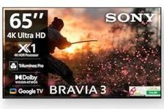 Sony 65 inch (164 cm) BRAVIA 3 Series AI Google K 65S30B (Black) 3 Years Warranty for Limited Period Smart 4K Ultra HD LED TV