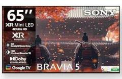 Sony 65 inch (164 cm) BRAVIA 5 Mini Google K 65XR50 3 Years Warranty for Limited Period Smart 4K Ultra HD LED TV