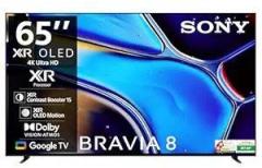Sony 65 inch (164 cm) BRAVIA 8 Series AI OLED Google K 65XR80 (Black) 3 Years Warranty for Limited Period Smart 4K Ultra HD TV