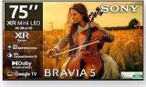 Sony 75 inch (189 cm) BRAVIA 5 Series Mini Google K 75XR55A 3 Years Warranty for Limited Period Smart 4K Ultra HD LED TV