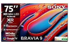 Sony 75 inch (189 cm) BRAVIA 9 Series AI Mini Google K 75XR90 (Black) 3 Years Warranty for Limited Period Smart 4K Ultra HD LED TV