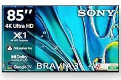Sony 85 inch (215 cm) BRAVIA 3 Series Utra AI Google K 85S30 (Black) 3 Years Warranty for Limited Period Smart 4K HD LED TV