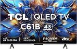 Tcl 43 Inch (108 Cm) Google 43C61B (Black) Smart 4K Ultra HD QLED TV