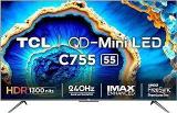 Tcl 55 Inch (139 Cm) QD Mini Google 55C755 (Black) Smart 4K Ultra HD LED TV