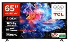 Tcl 65 inch (164 cm) Metallic Bezel Less Series Google 65V6C (Black) Smart 4K Ultra HD LED TV