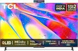 Tcl 65 inch (165 cm) 163.9 Certified 65C725 (Black) (2021 Model) | With Video Call Camera Android Smart 4K Ultra HD QLED TV