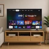 Tv 55 Inch (140 Cm) | | | HDR | Google | Dual Band Wi Fi | Bluetooth | HDMI/USB | 20W Speakers | Wall & Table Mount | Bezel Less Design Best | Rakhi Gift Smart Smart Android Smart Full HD LED TV