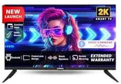 Uniboom 24 inch (60 cm) Ultra with Voice Command App | 5000+ Free Movies | 30W Sonic Boom Speakers | 500+ Certified Apps | Virtual Remote | Mobile Screen Cast Smart Android HD LED TV