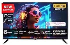 Uniboom 40 inch (102 cm) Ultra with Voice Command App | 5000+ Free Movies | 30W Sonic Boom Speakers | 500+ Certified Apps | Virtual Remote | Mobile Screen Cast Smart Android HD LED TV