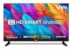 Vw 32 inch (80 cm) Playwall Frameless Series VW32F5 Android Smart HD Ready LED TV