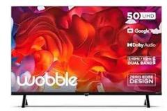 Wobble 50 inch (127 cm) UD Series Google WB50GTAW9602UDFL (Black) Smart 4K Ultra HD LED TV