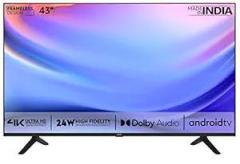 Acer 43 inch (108 cm) Boundless series AR43AP2851UDFLB (Black) (2022 Model) | with Frameless Design Android Smart 4K Ultra HD LED TV