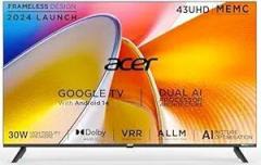 Acer 43 inch (109 cm) I Pro Series Google AR43UDIGU2875AT (Black) Smart 4K Ultra HD LED TV