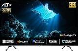 Alt 50 Inch (126 Cm) Premium Series Google 50QUGA1 (Black) 2023 Model Smart 4K Ultra HD QLED TV