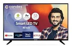 Candes 40 inch (102 cm) (CTPL40E1S001) with Inbuilt Rich & Surround 24W Loud Box Speakers (Black) (2021 Model) Smart Android HD Ready LED TV