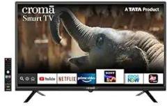 Croma 32 inch (80 cm) Certified EL7370 (Black) (2022 Model) Smart Android HD Ready LED TV