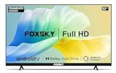 Foxsky 32 inch (80 cm) 32FS VS (Black) (2021 Model) | With Voice Assistant Smart Full HD LED TV