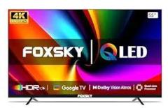 Foxsky 55 inch (139 cm) Frameless Series FS55GATV (Black) Smart 4K Ultra HD LED TV