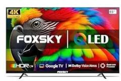 Foxsky 65 inch (165 cm) Frameless Series FS65GATV (Black) Smart 4K Ultra HD LED TV