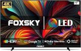 Foxsky 75 Inch (190 Cm) Frameless Series FS75GATV (Balck) Smart 4K Ultra HD LED TV