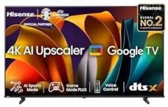 Hisense 65 inch (164 cm) E6N Series Google (Black) | AI Upscaler | Dolby Atoms | DTS Virtual X | Precision Color Smart 4K Ultra HD 4K LED TV