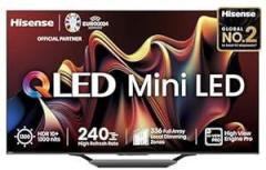 Hisense 65 inch (164 cm) U7N Series Mini (Black) | 2.1 Channel | 1500 nits Peak Brightness | 336 Full Array Local Dimming Zones | Hi View Engine Pro Smart 4K Ultra HD QLED LED TV