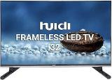 Huidi 32 inch (80 cm) HD6FN (Black) (2021 Model) | Frameless Display HD Ready LED TV