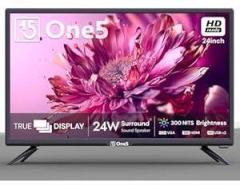 One5 24 inch (60 cm) O5H2D4 (Black) (2024 Model) HD Ready LED TV