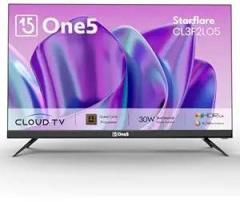 One5 32 inch (80 cm) Starflare Cloud Frameless CL3F2LO5 (Black) | (2024 Model) Smart Android HD Ready LED TV