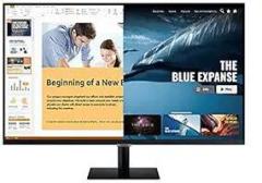 (refurbished) 32 inch (81.28 cm) Samsung M7 Monitor with Netflix, YouTube, Prime Video and Apple Streaming (LS32AM700UWXXL, Black) Smart TV