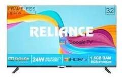 Reliance 32 inch (80 cm) Google with Metal Body, Frameless Design & Voice Remote (RGT32GTM2487) Smart Full HD LED TV