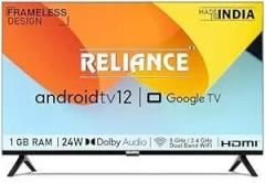 Reliance 32 inch (81 cm) 12, 1GB RAM with 8 GB Storage & Frameless Design Smart with Android HD Ready LED TV