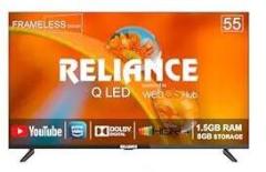 Reliance 55 inch (139 cm) WebOS Metal Body with Frameless Design & Magic Remote (RGT55WB3972UHD) Smart Ultra HD 4K QLED TV