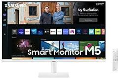 (renewed) SAMSUNG M5 32 FHD 1080p Monitor, 4ms Response time, 1 Billion Color, apps, Samsung Plus, Apple Airplay, Samsung Dex, Office 365, Bluetooth, IOT, Speakers, Remote LS32BM501, White Smart Smart TV