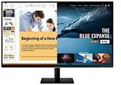 Samsung 32 inch (80.1 cm) M5 Monitor with Netflix, YouTube, Prime Video and Apple Streaming (LS32AM500NWXXL, Black) Smart TV