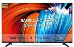 Sansui 32 inch (80 cm) Certified JSW32ASHD (Midnight Black) (2021 Model) Android HD Ready LED TV