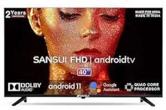 Sansui 40 inch (102 cm) Certified JSW40ASFHD (Midnight Black) (2021 Model) Android Full HD LED TV