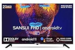 Sansui 43 inch (109 cm) Certified JSW43ASFHD (Midnight Black) (2021 Model) Android Full HD LED TV