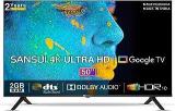 Sansui 50 Inch (127 Cm) Google Dolby Audio Zen Panel JSW50GSUHD(Black) Smart 4K Ultra HD LED TV