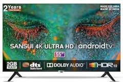 Sansui 55 inch (140 cm) Certified JSW55ASUHD (Mystique Black) (2021 Model) Android 4K Ultra HD LED TV