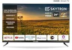 Skytron 24 inch (60 cm) (Black) (2022 Model) | 20W Thunder Speaker Soundbar | with Briefcase Packaging Smart Android HD Ready TV