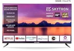 Skytron 32 inch (80 cm) (Black) (2022 Model), 20W Thunder Speaker Soundbar and Cloud Lite OS Wall Mounted with Briefcase Packaging Smart HD Ready TV