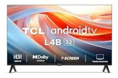 Tcl 32 inch (80.04 cm) Metallic Bezel Less 32L4B (Black) Smart Android HD Ready LED TV