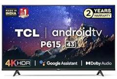 Tcl 43 inch (108 cm) Certified 43P615 (Black) (2020 Model) Android Smart 4K Ultra HD LED TV