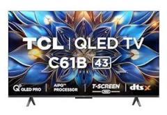 Tcl 43 inch (108 cm) Google 43C61B (Black) Smart 4K Ultra HD QLED TV