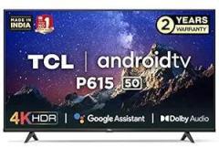 Tcl 50 inch (126 cm) Certified 50P615 (Black)(2020 Model) Android Smart 4K Ultra HD LED TV