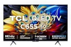 Tcl 50 inch (126 cm) Google 50C655 (Black) Smart 4K Ultra HD QLED TV