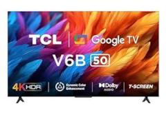 Tcl 50 inch (126 cm) Metallic Bezel Less Series Google 50V6B (Black) Smart 4K Ultra HD LED TV