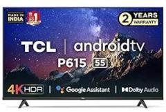 Tcl 55 inch (139 cm) Certified 55P615 (Black) (2020 Model) Android Smart 4K Ultra HD LED TV